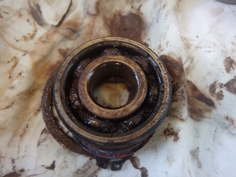 Worn ball bearing
